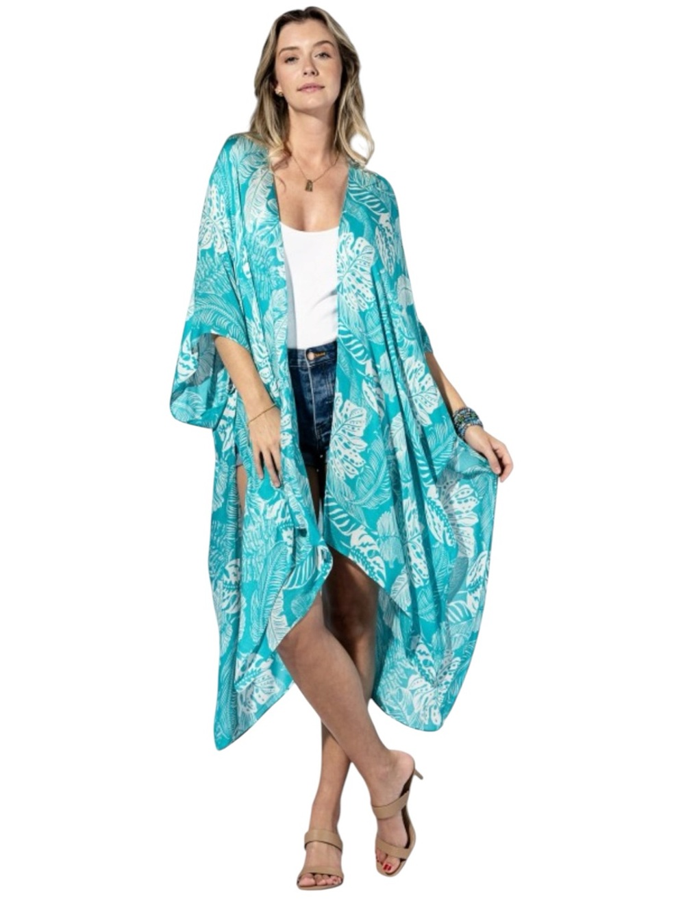 7125. Turquoise Kimono